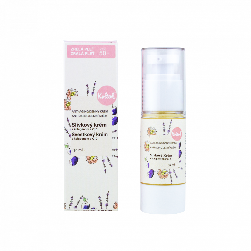 Kvitok Denní švestkový krém pro zralou pleť 50+ (30 ml) Kvitok