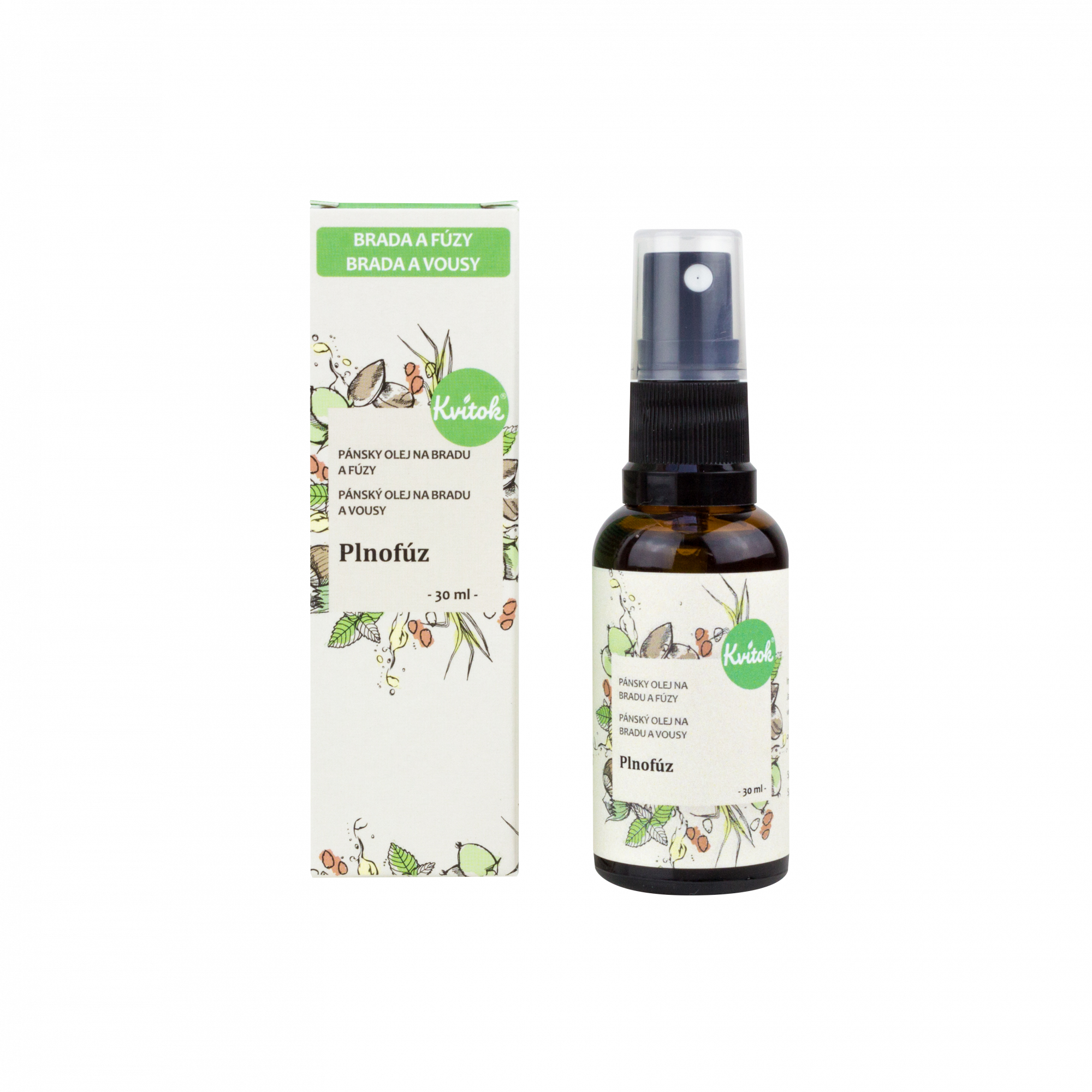 Kvitok Ošetřující olej na bradu a vousy Plnovous (30 ml) Kvitok