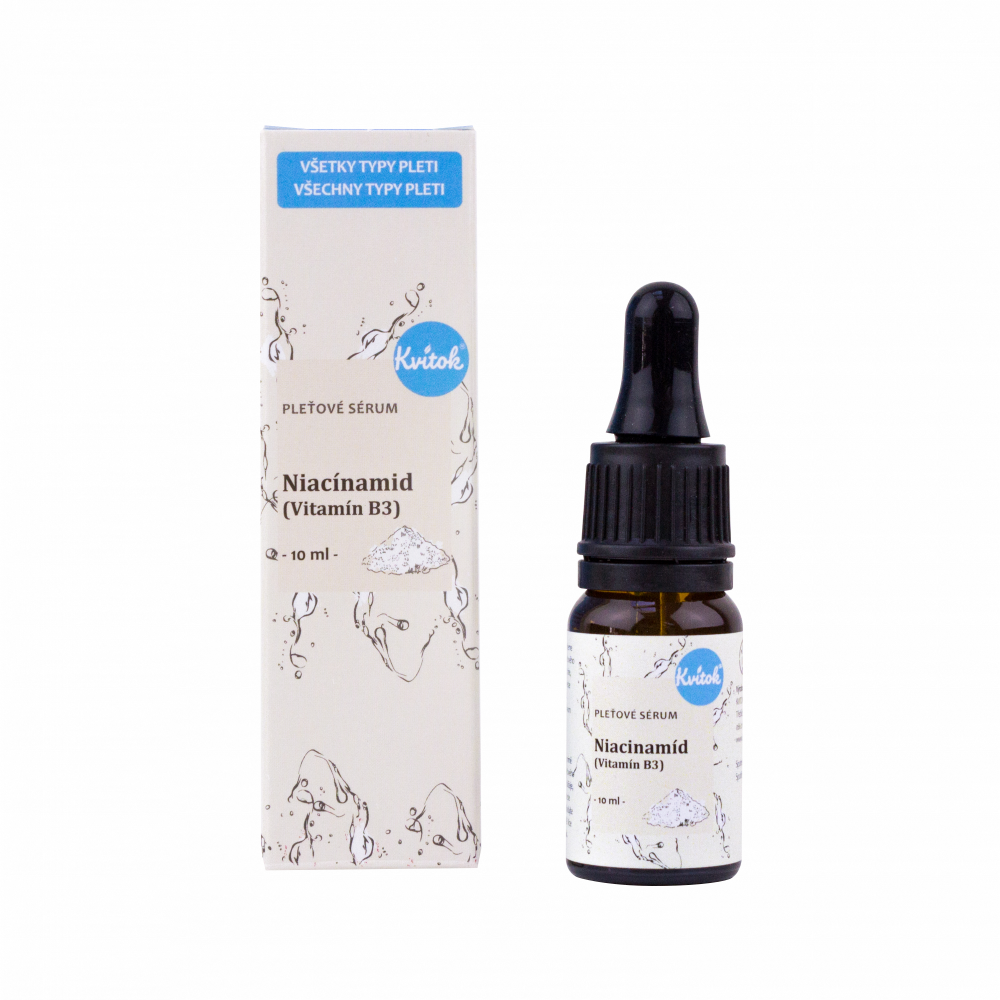Kvitok Pleťové sérum - Niacinamid (vitamin B3) (10 ml) Kvitok