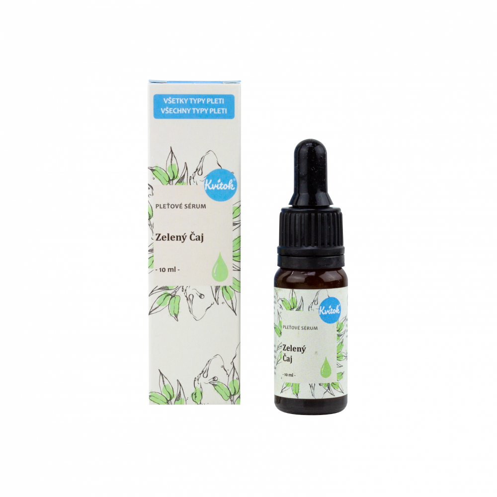 Kvitok Pleťové sérum - Zelený čaj (10 ml) Kvitok