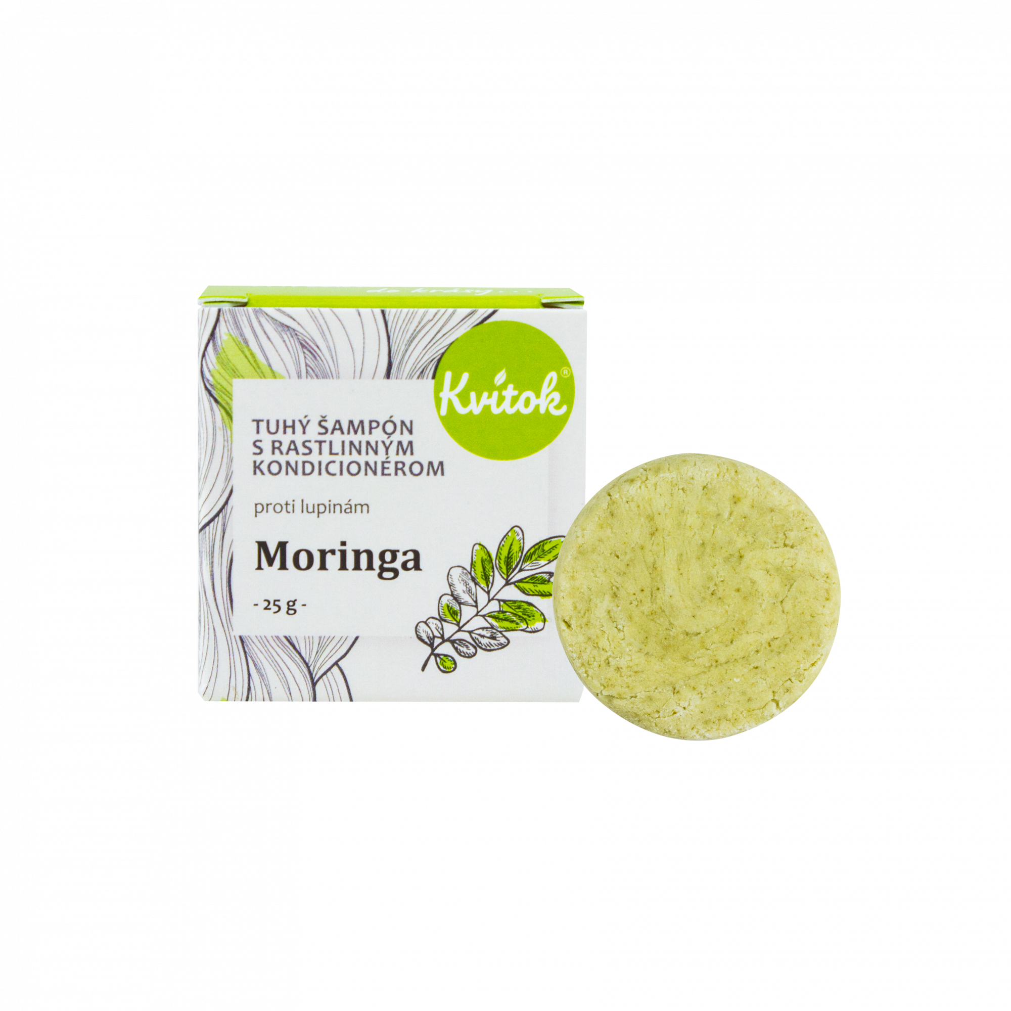 Kvitok Tuhý šampon s kondicionérem proti lupům Moringa Kvitok