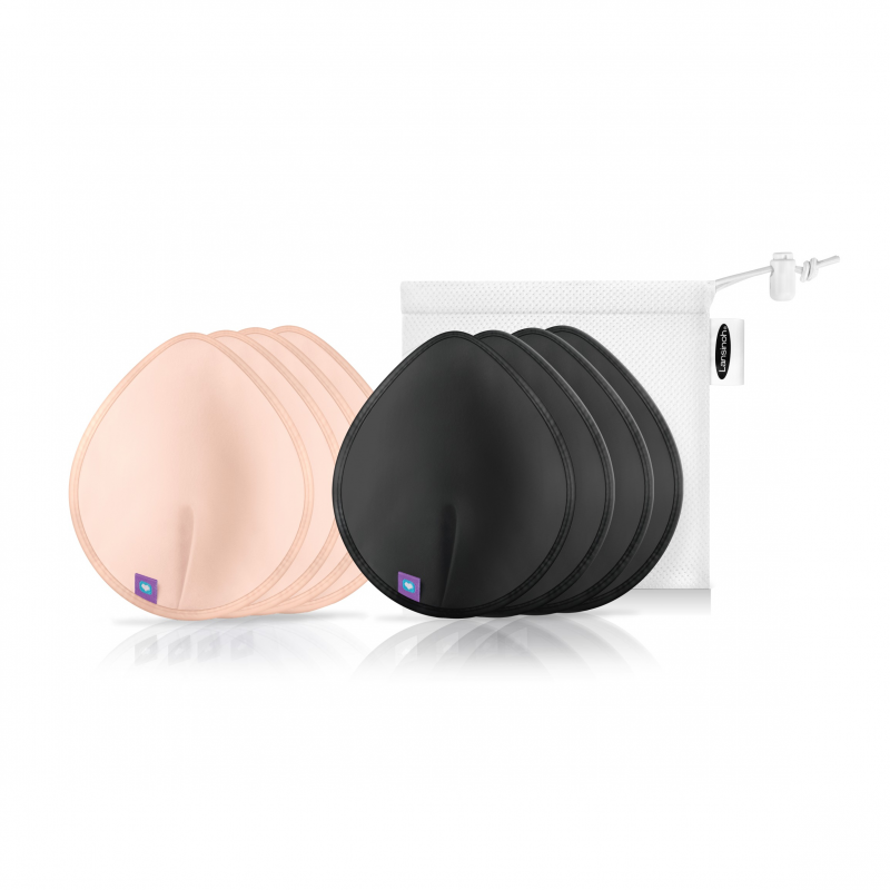 Lansinoh pratelné vložky do podprsenky 8ks (4x light pink + 4x black) Lansinoh