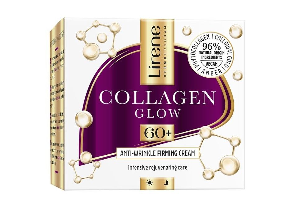 Lirene Collagen Glow Zpevňující pleťový krém JANTAR 60+ 50 ml Lirene