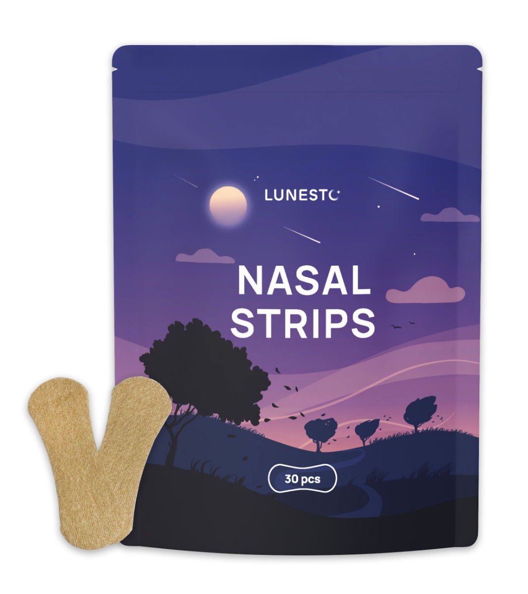 Lunesto Nasal Strips lepicí pásky na nos 30 ks Lunesto