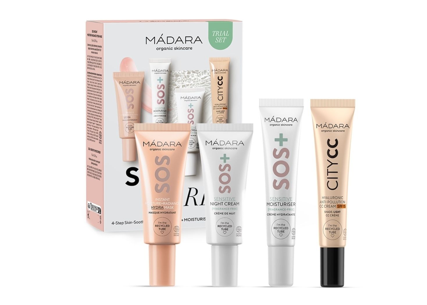 MÁDARA SOS Care Light 4kroková sada pro zklidnění pleti 4 ks MÁDARA