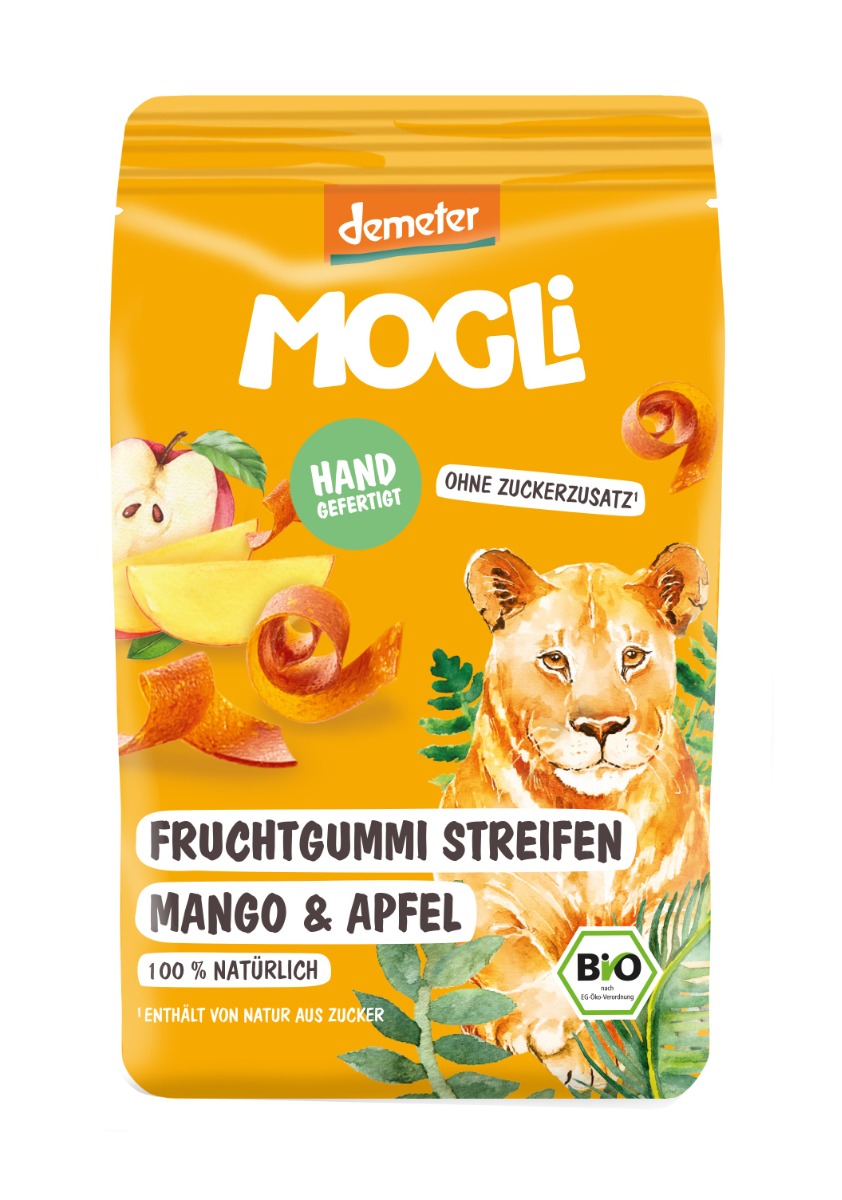 MOGLi BIO Ovocné pásky s psylliem mango a jablko 25 g MOGLi