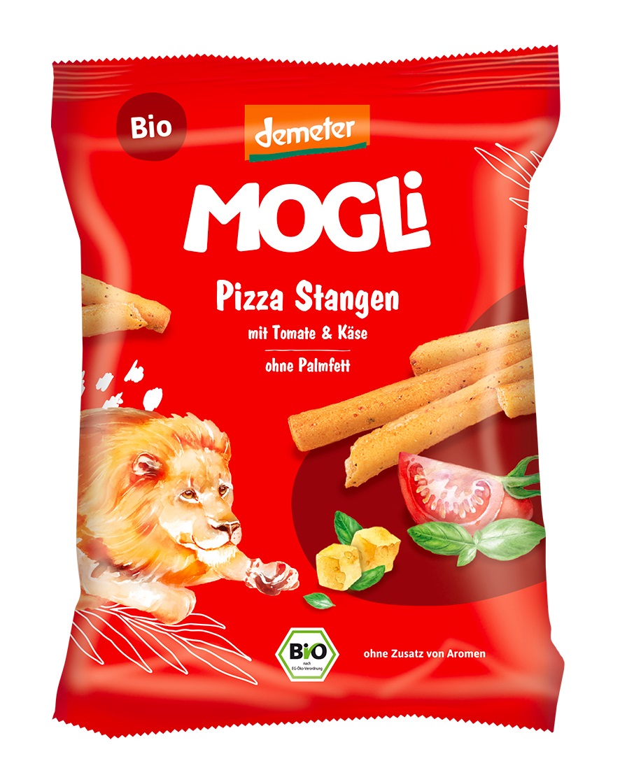 MOGLi BIO Pizza tyčinky s rajčaty a sýrem 75 g MOGLi