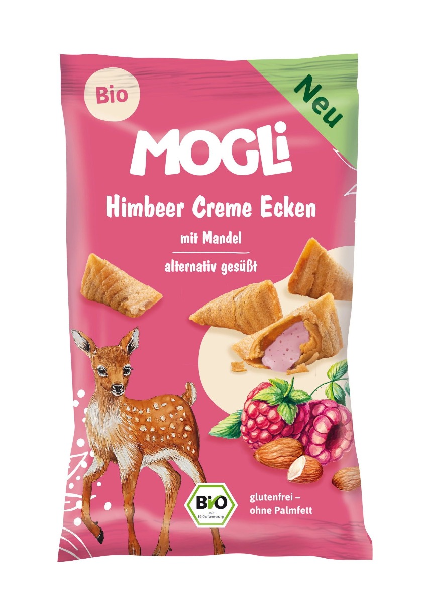 MOGLi BIO Plněné malinové taštičky 30 g MOGLi