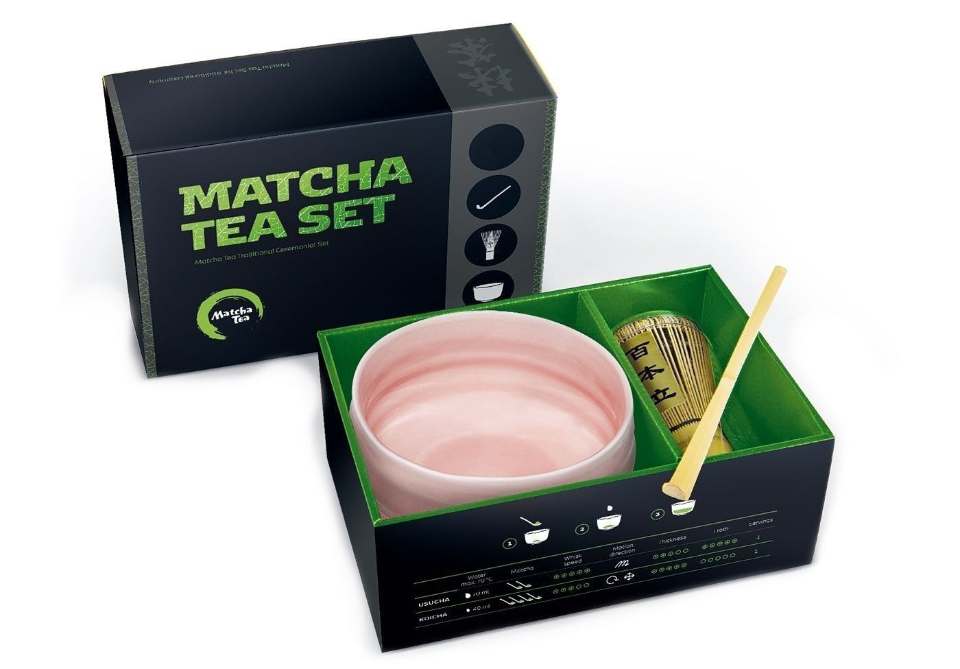 Matcha Tea Arata set 3 ks Matcha Tea