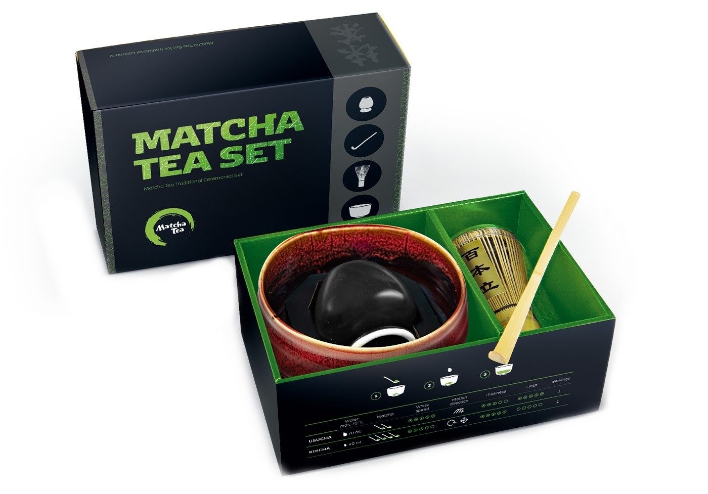 Matcha Tea Kaito set 4 ks Matcha Tea