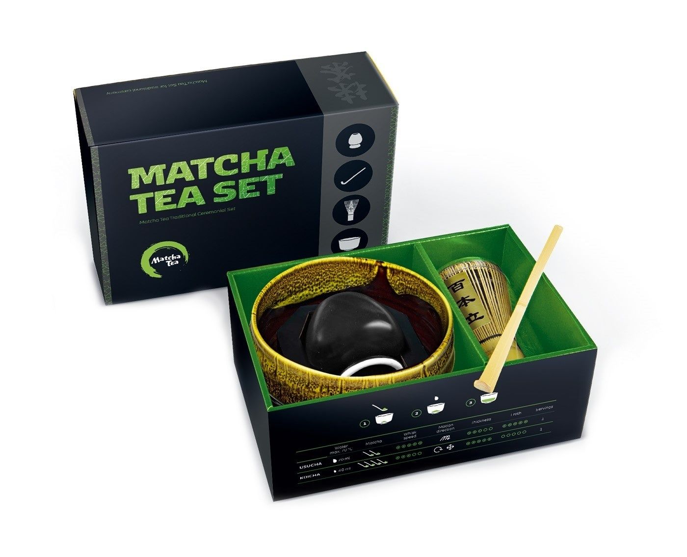 Matcha Tea Profi Akeno set 4 ks Matcha Tea