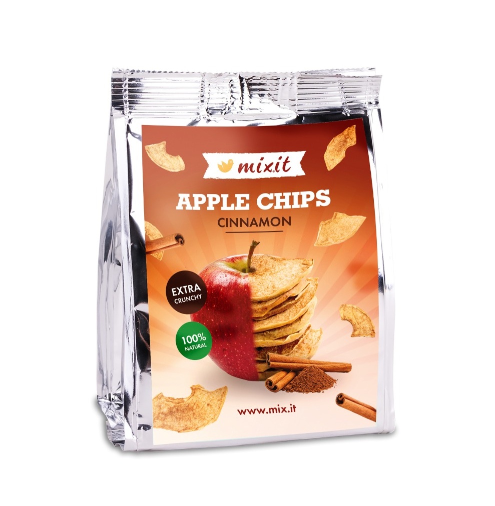 Mixit Jablečné chipsy do kapsy Skořice 25 g Mixit