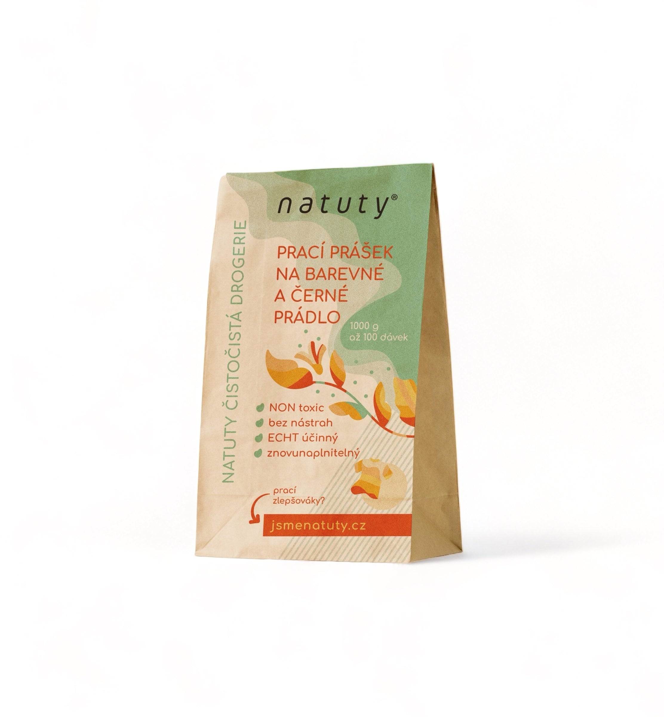 Natuty Prací prášek na barevné a černé prádlo (1 kg) Natuty