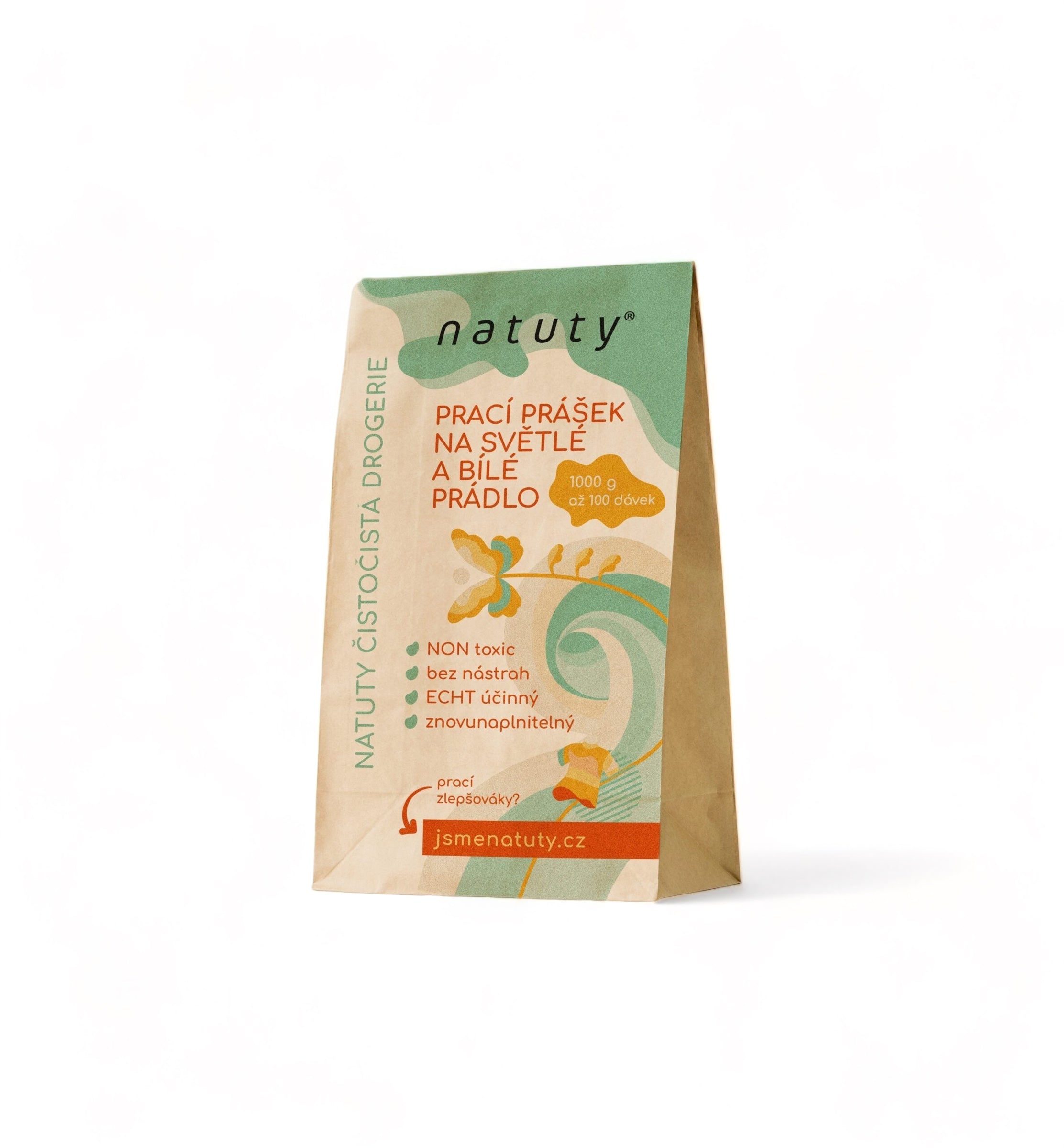 Natuty Prací prášek na bílé a světlé prádlo (1 kg) Natuty