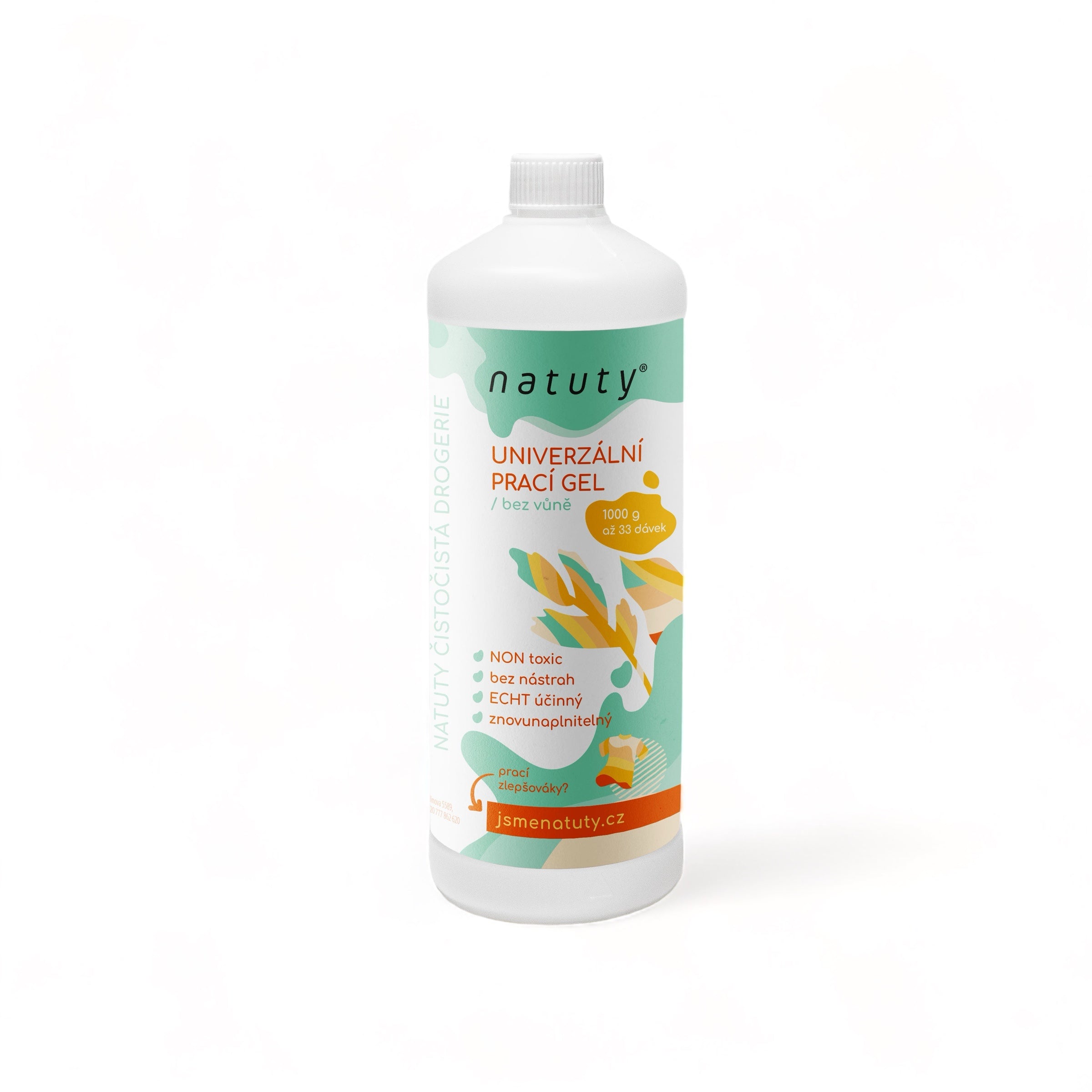 Natuty Univerzální prací gel bez vůně (1 l) Natuty