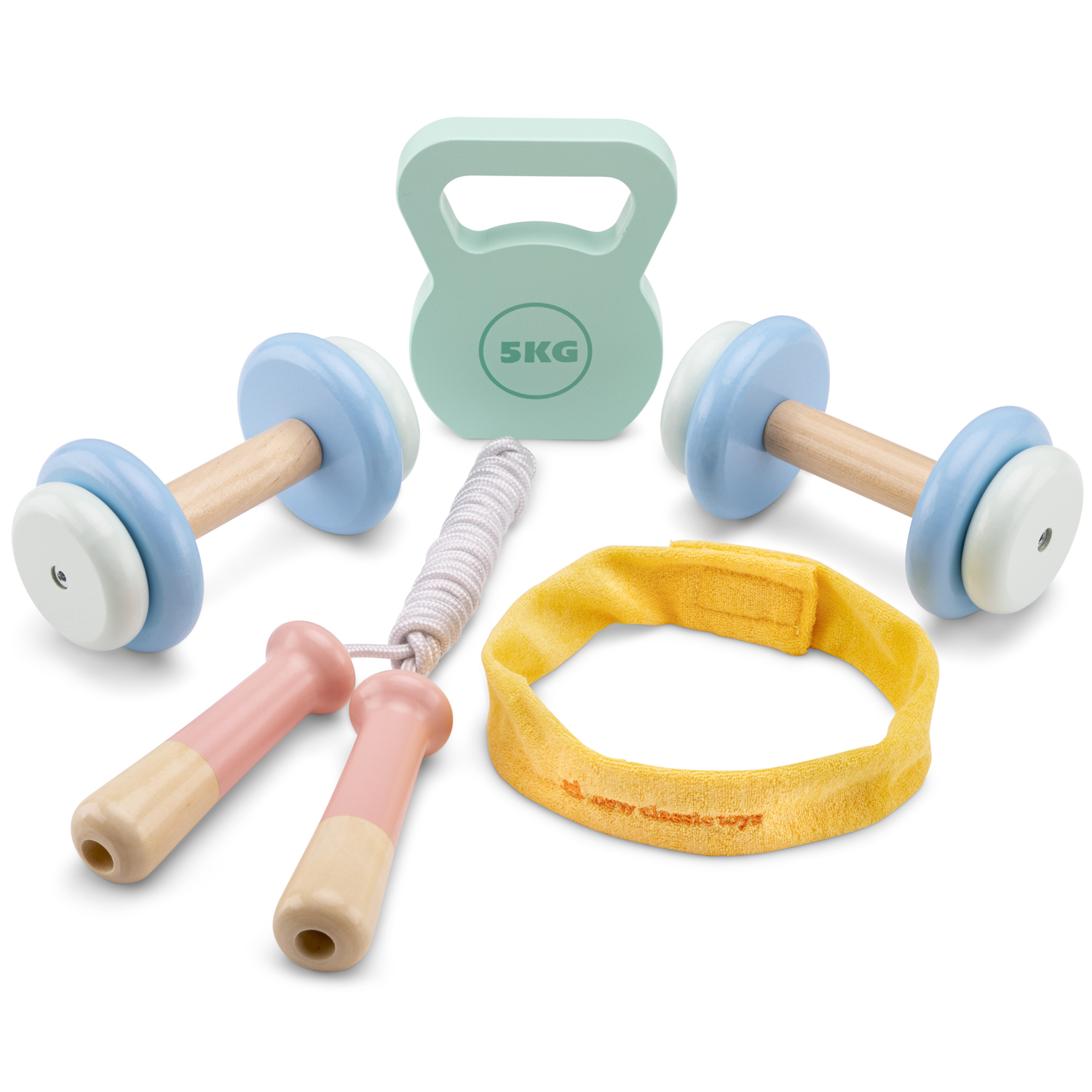 New Classic Toys Dětský dřevěný fitnes set New Classic Toys