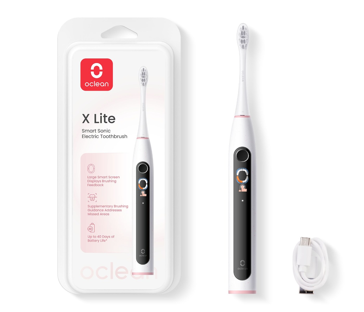 Oclean X Lite smart sonický kartáček bílý Oclean