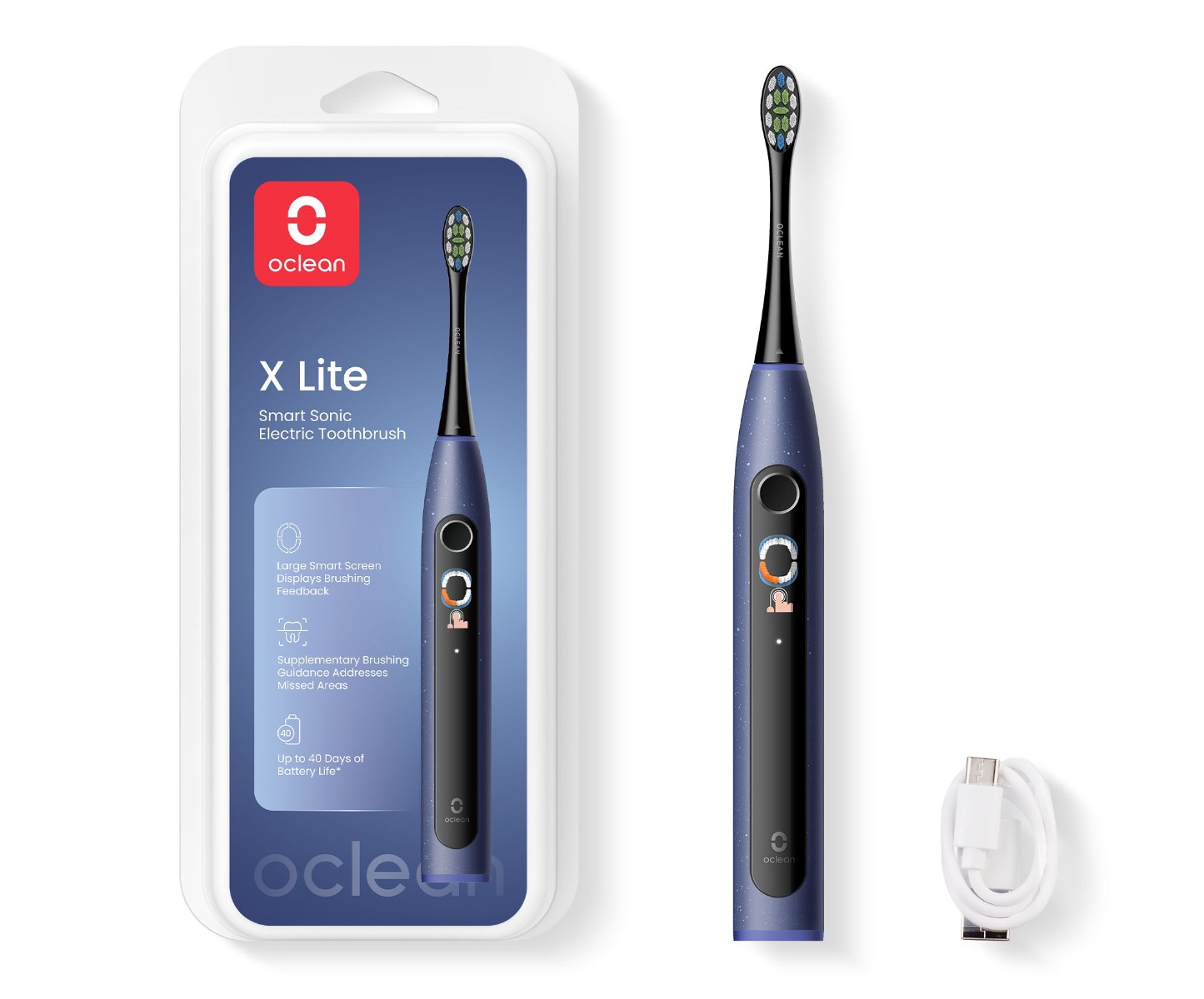 Oclean X Lite smart sonický kartáček tmavě modrý Oclean