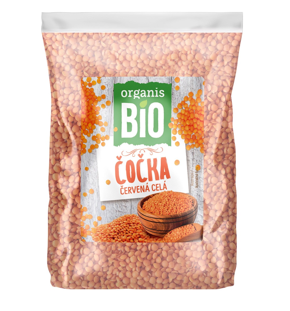 Organis Červená čočka celá BIO 500 g Organis