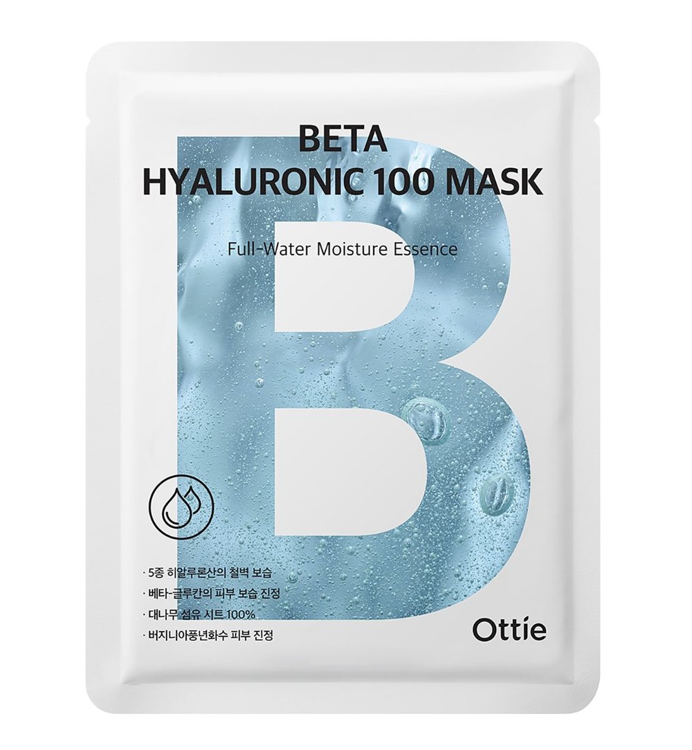 Ottie 100 Mask Beta Hyaluronic plátýnková maska 25 ml Ottie