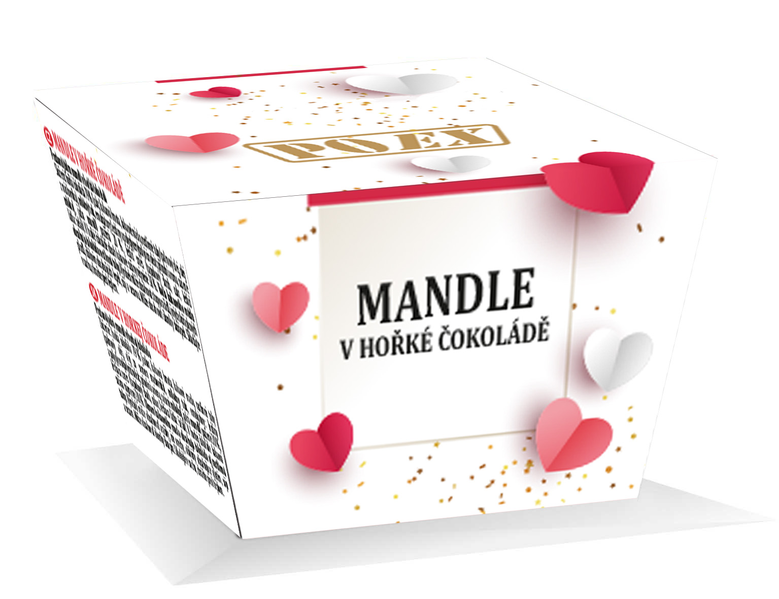 POEX Mandle v hořké čokoládě 200 g POEX