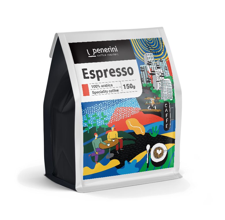 Penerini Espresso 100% arabika zrnková káva 150 g Penerini