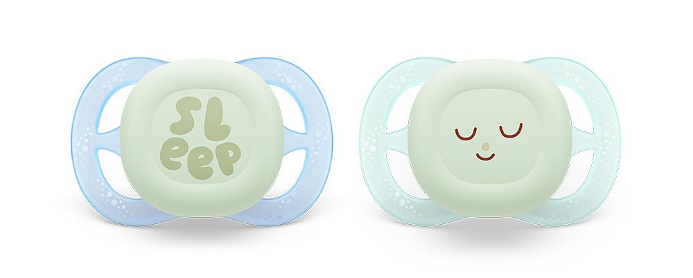 Philips Avent Šidítko Ultra Start noční 0-2 m chlapec 2 ks Philips Avent