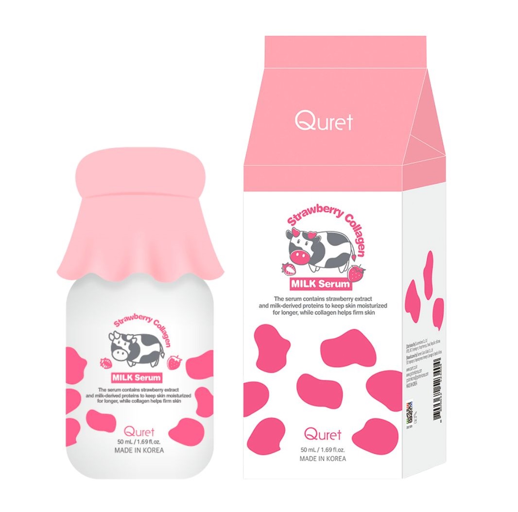 Quret Jahodové kolagenové mléčné sérum 50 ml Quret