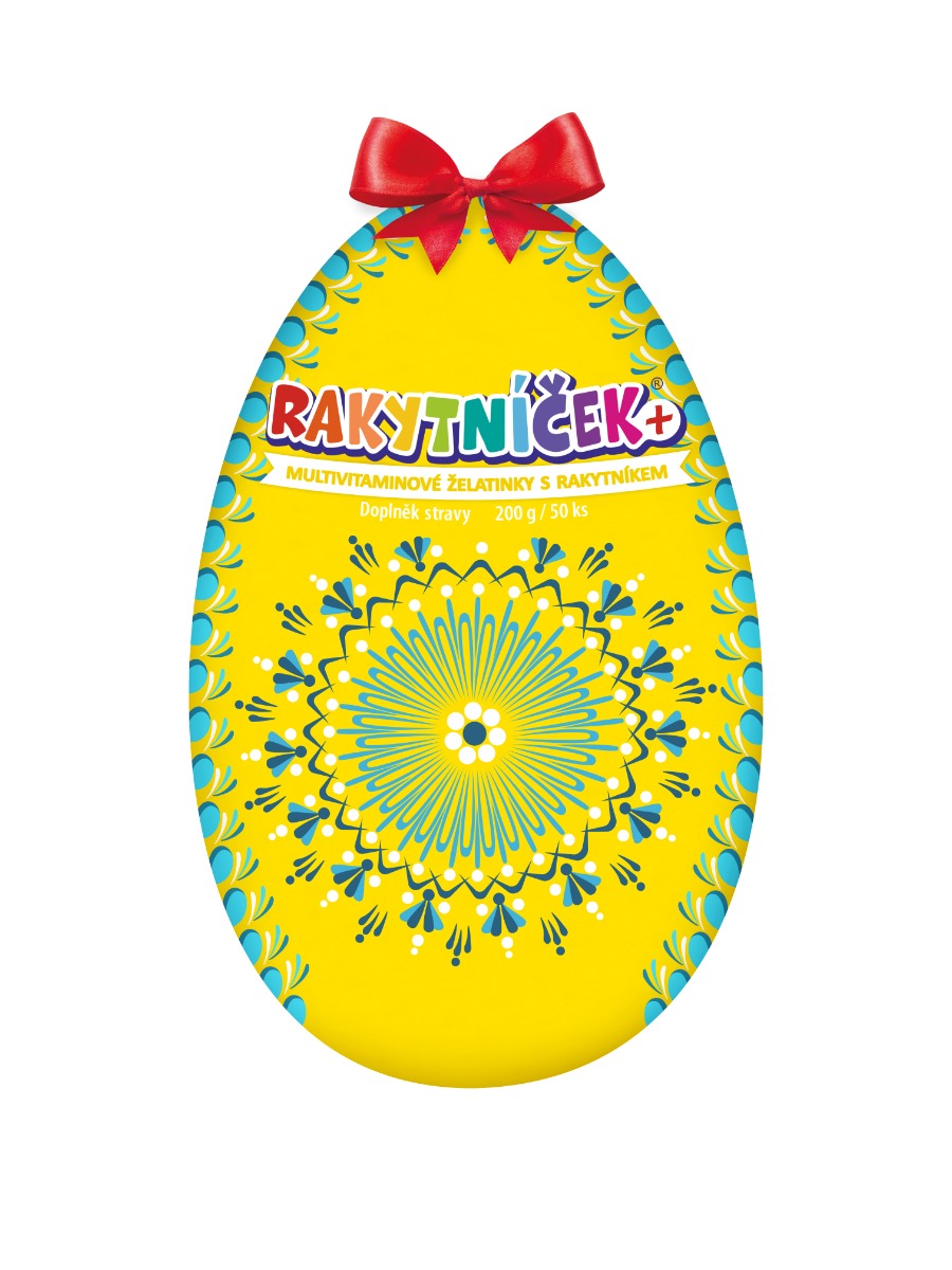 Rakytníček Multivitaminové želatinky s rakytníkem 50 ks žluté vejce Rakytníček