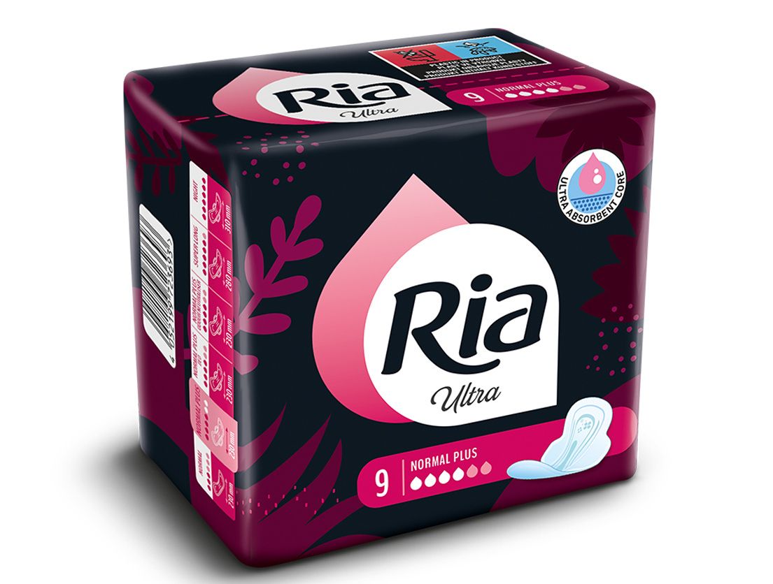 Ria Ultra Normal Plus menstruační vložky 9 ks Ria
