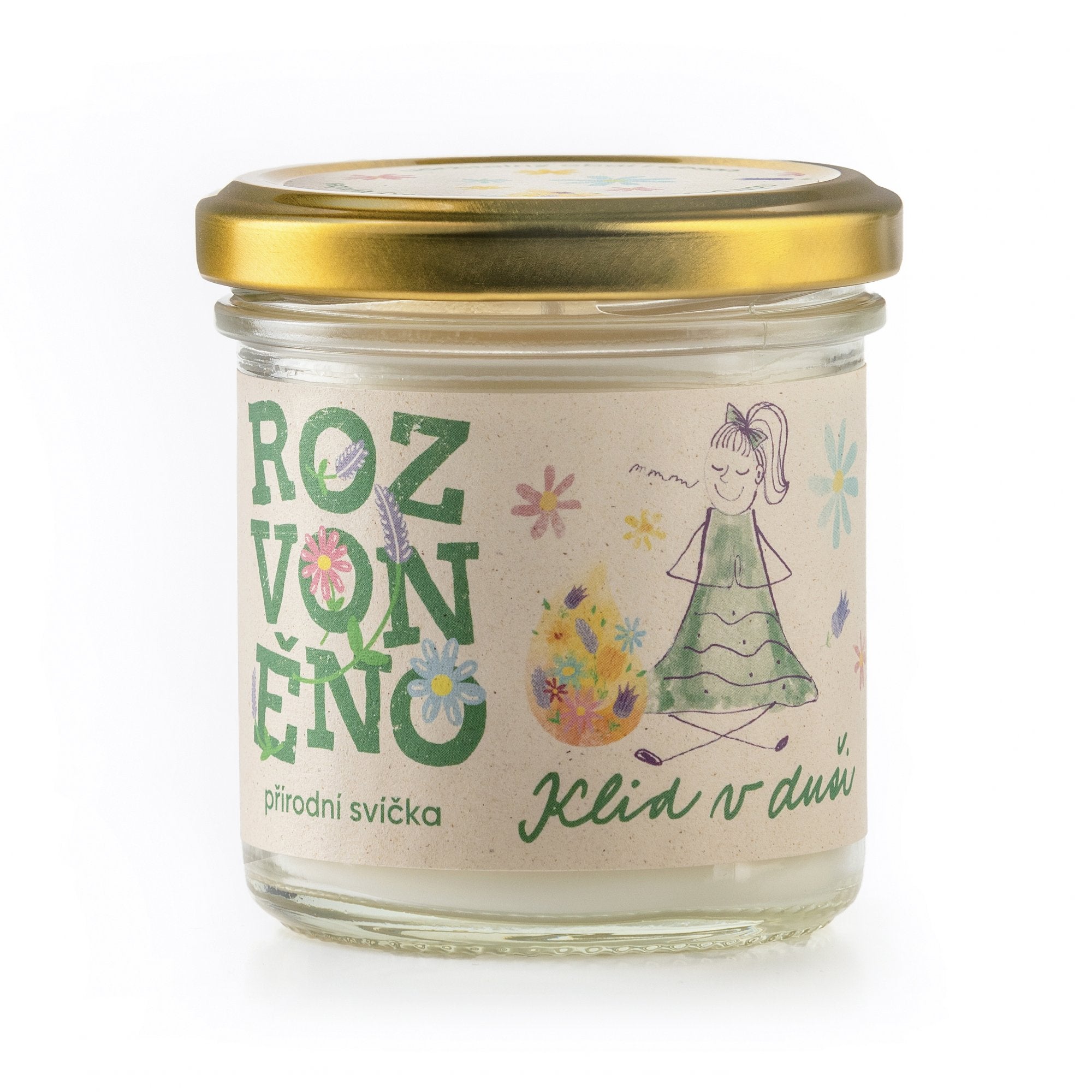 Rozvoněno Vonná svíčka - Klid v duši (130 ml) Rozvoněno
