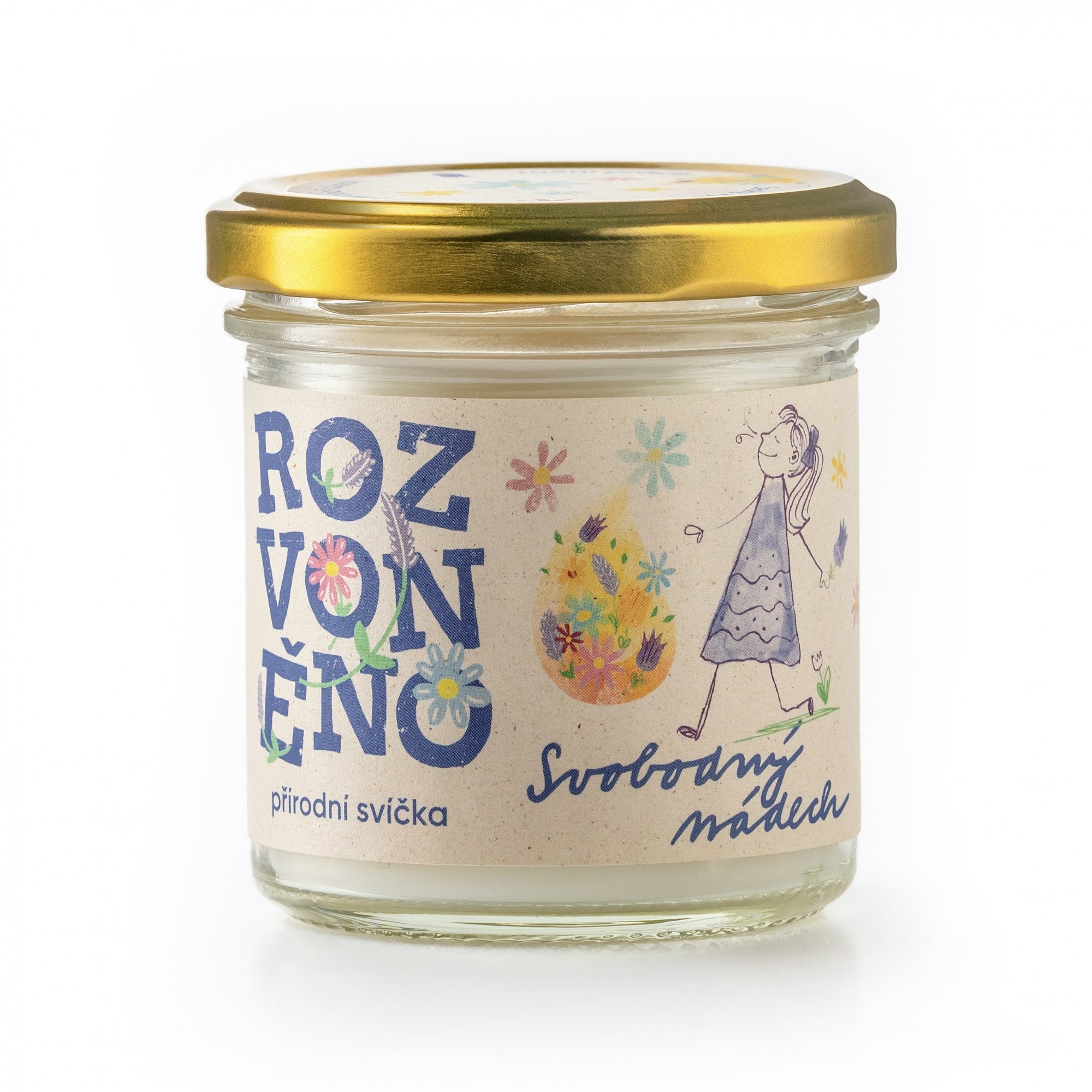 Rozvoněno Vonná svíčka - Svobodný nádech (130 ml) Rozvoněno