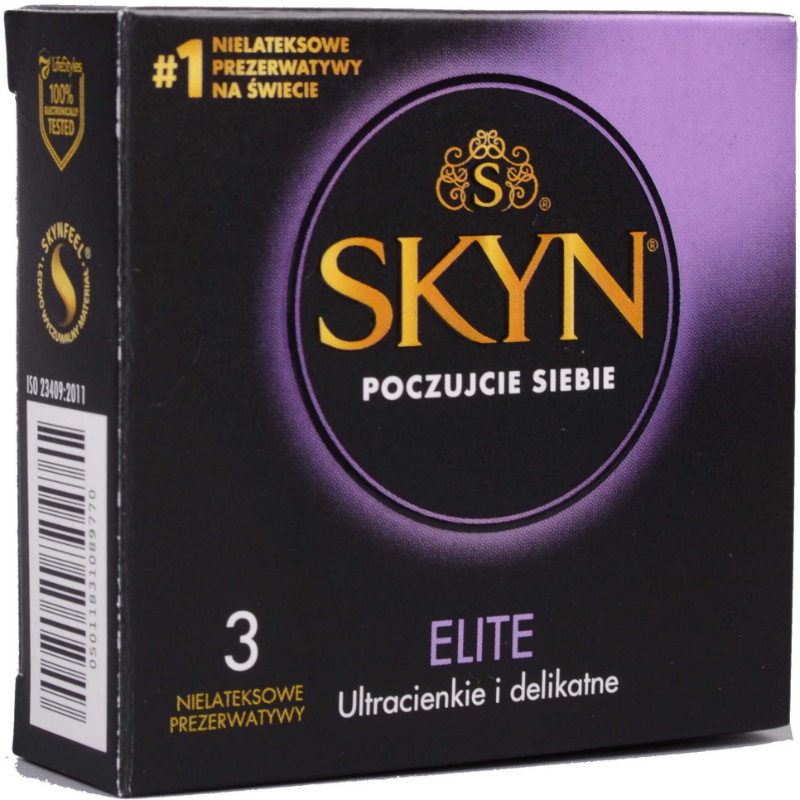 SKYN Elite – bezlatexové kondomy (3 ks) SKYN