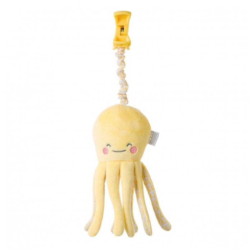Saro Baby chobotnička s klipem Happy Sea Yellow Saro Baby
