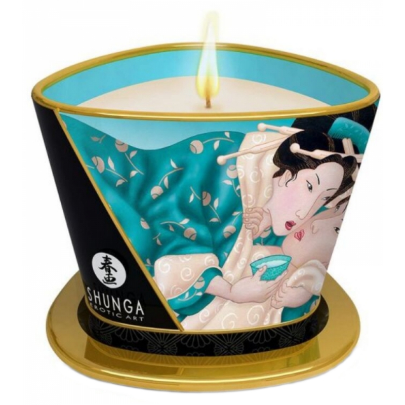 Shunga Libido stimulující masážní svíčka Midnight Island Shunga