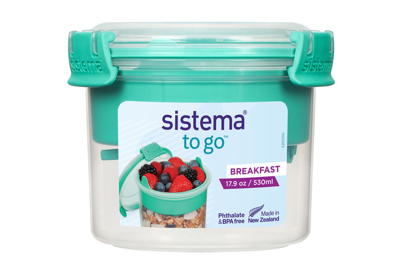 Sistema To Go dóza s miskou a lžičkou 530 ml mátová Sistema