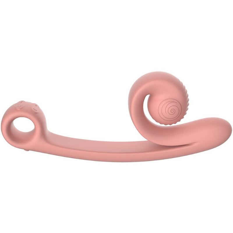 Snail Vibe Silikonový vibrátor Curve s výběžkem na klitoris 24 cm Snail Vibe
