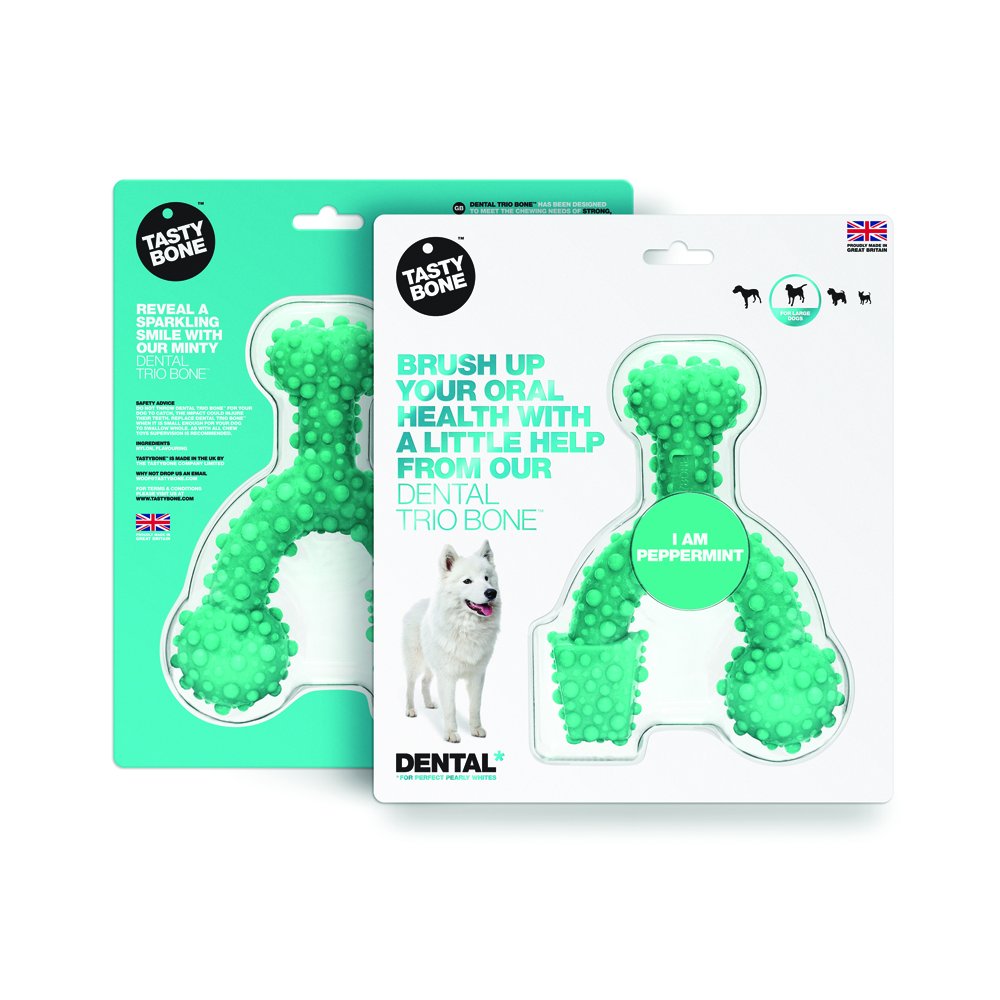 Tasty Bone Dental trio kostička nylonová pro velké psy - Peppermint Tasty Bone