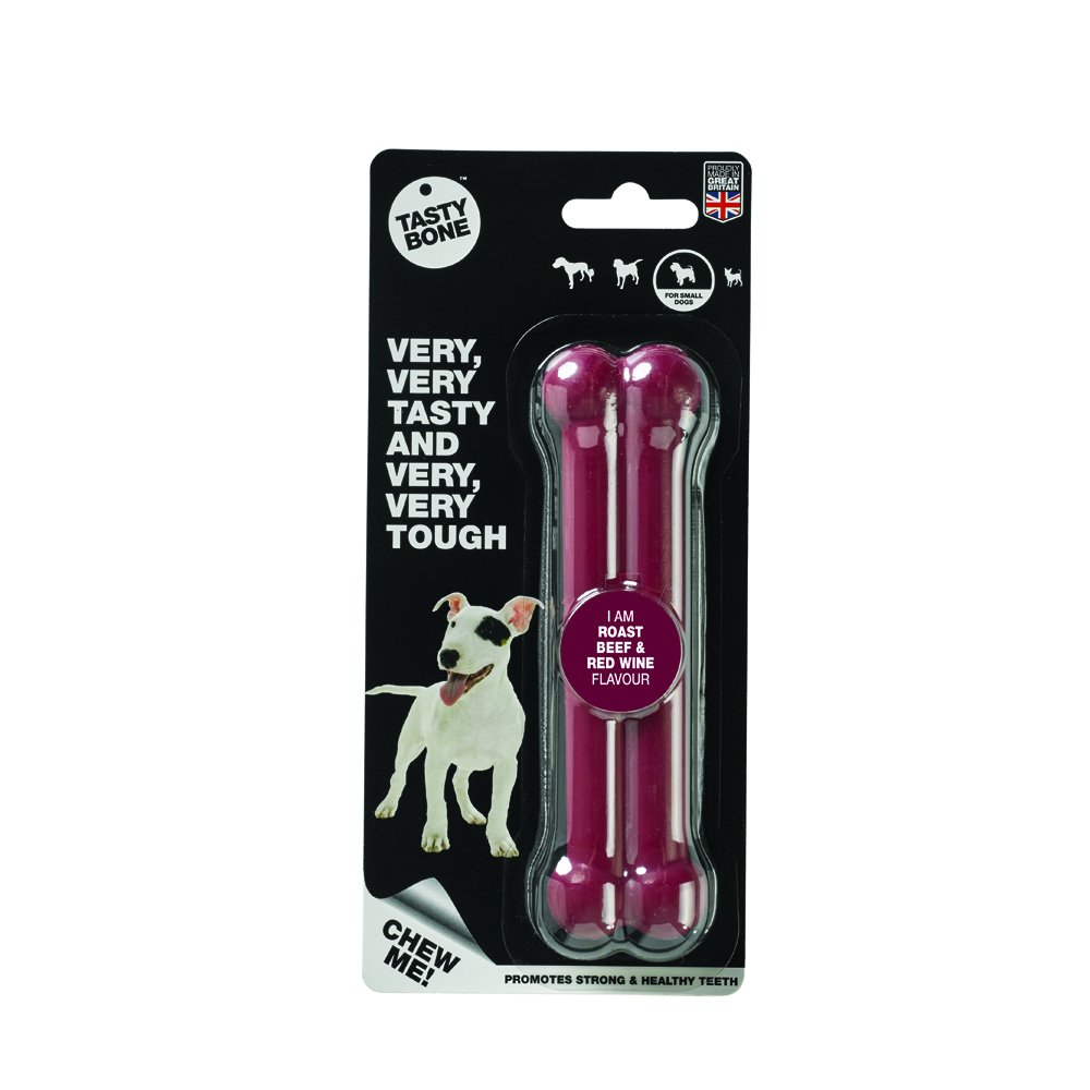 Tasty Bone Kostička nylonová pro malé psy - Hovězí maso & červené víno Tasty Bone