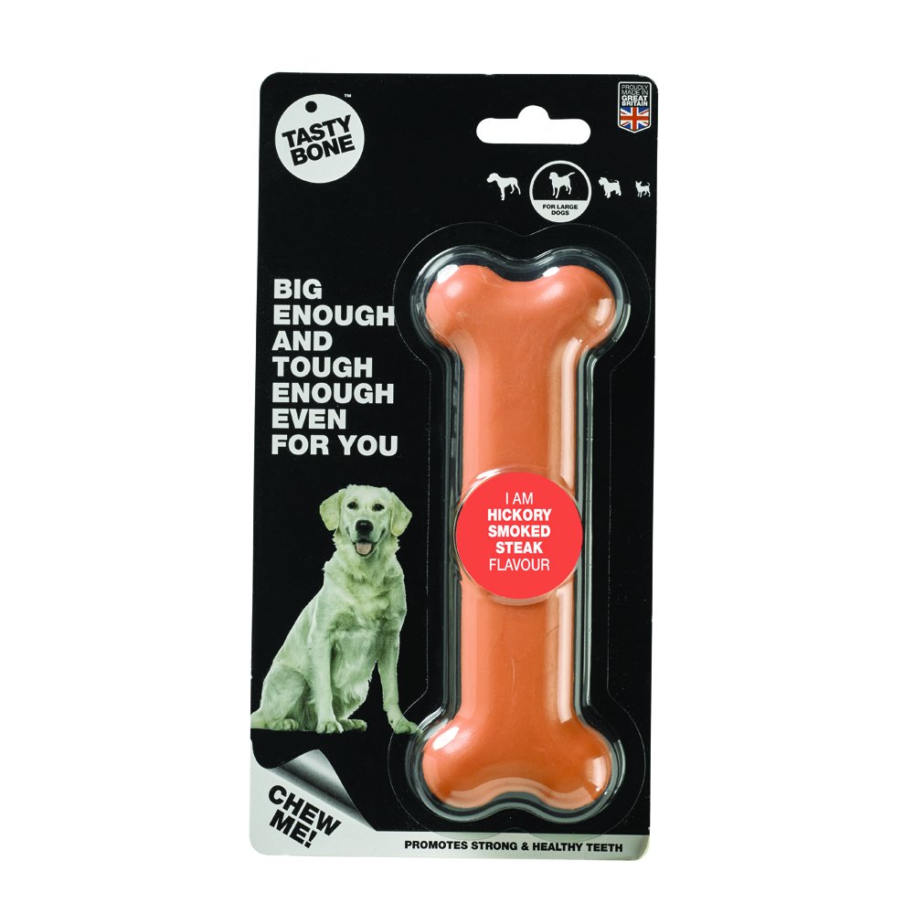Tasty Bone Kostička nylonová pro velké psy - Uzený steak Hickory Tasty Bone