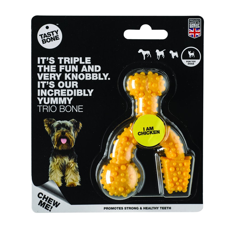 Tasty Bone Kostička nylonová trio pro extra malé psy - Kuřecí maso Tasty Bone