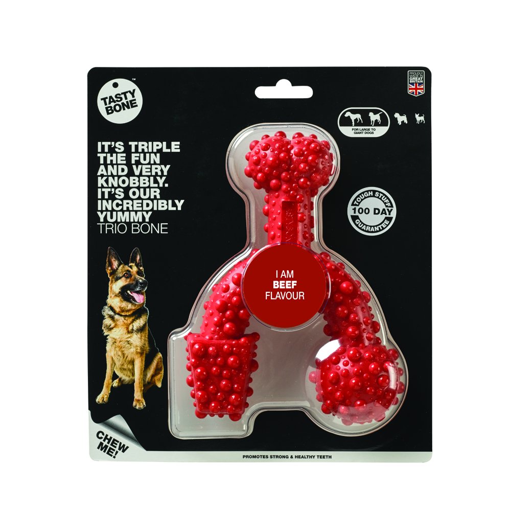 Tasty Bone Kostička nylonová trio pro velké psy - Hovězí maso Tasty Bone
