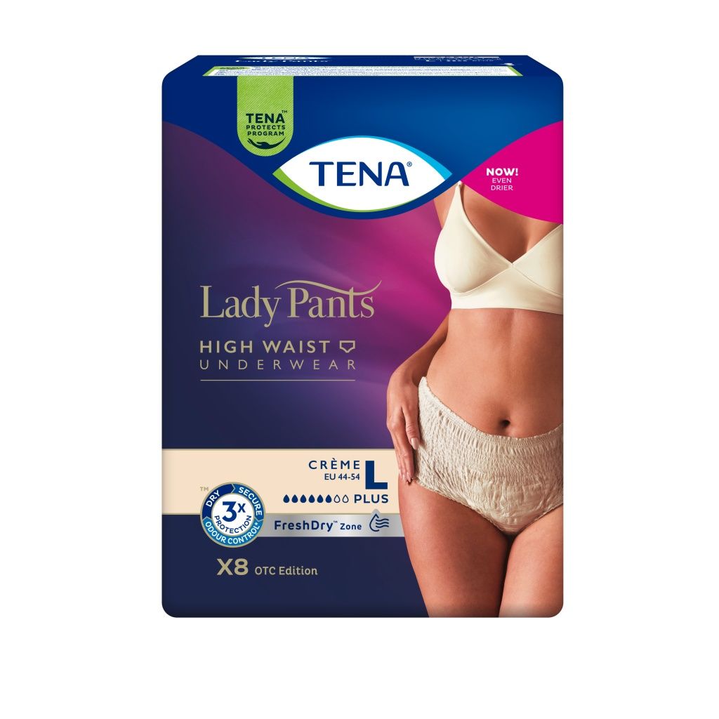 Tena Lady Pants Plus Creme Large inkontinenční kalhotky 8 ks Tena