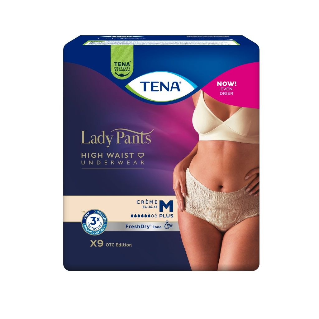 Tena Lady Pants Plus Creme Medium inkontinenční kalhotky 9 ks Tena
