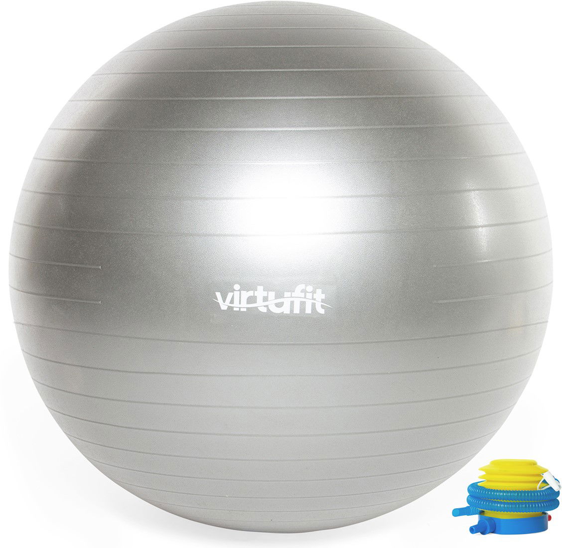 VIRTUFIT Gymnastický míč s pumpičkou Anti-Burst šedý varianta 75 cm VIRTUFIT