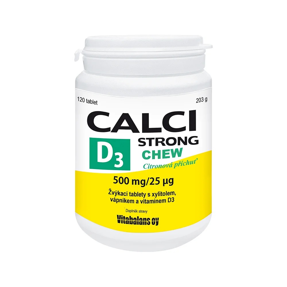 Vitabalans Calci Strong + D3 Chew 120 žvýkacích tablet Vitabalans