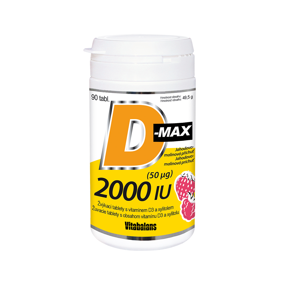 Vitabalans D-Max 2000 IU 90 žvýkacích tablet Vitabalans