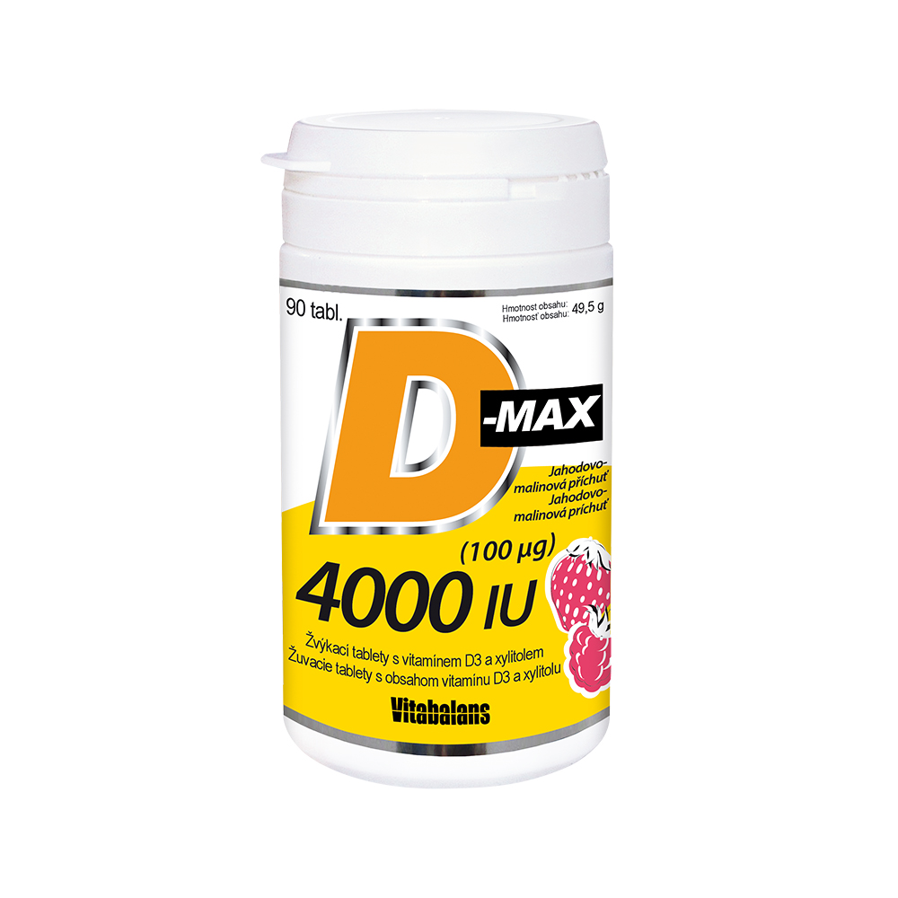 Vitabalans D-Max 4000 IU 90 žvýkacích tablet Vitabalans