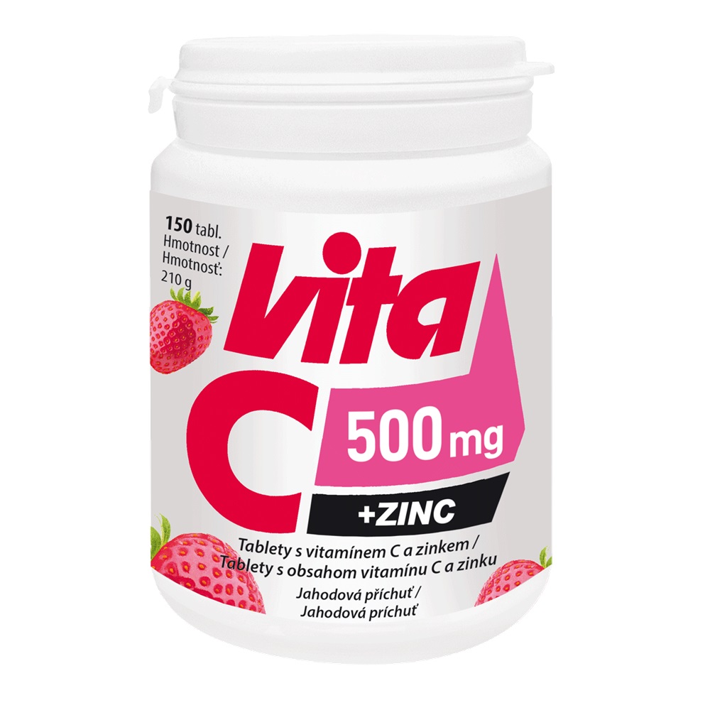 Vitabalans Vita-C 500 mg + Zinc 150 žvýkacích tablet Vitabalans