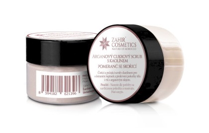 ZAHIR COSMETICS Arganový cukrový Scrub Pomeranč se skořicí 25 ml ZAHIR COSMETICS